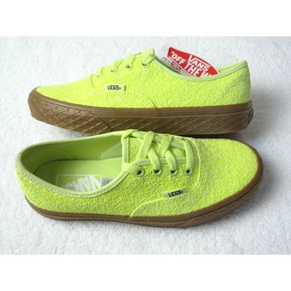 COPY - Vans Women's Authentic Ice Cream Cone Glitter Yellow Gum Shoes Size 6 NI…
